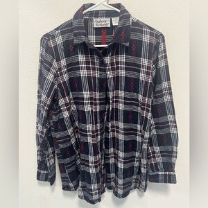 Anthony Richards Plaid Button Down Shirt-  Medium - 100% Cotton
